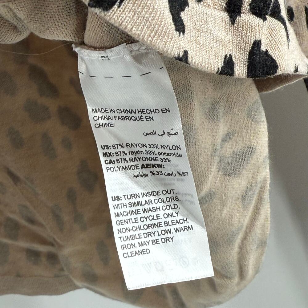 CHICO’S Sweater SZ Large (Chico’s SZ2) Animal Print Cheetah Pullover Office Work - Picture 11 of 11